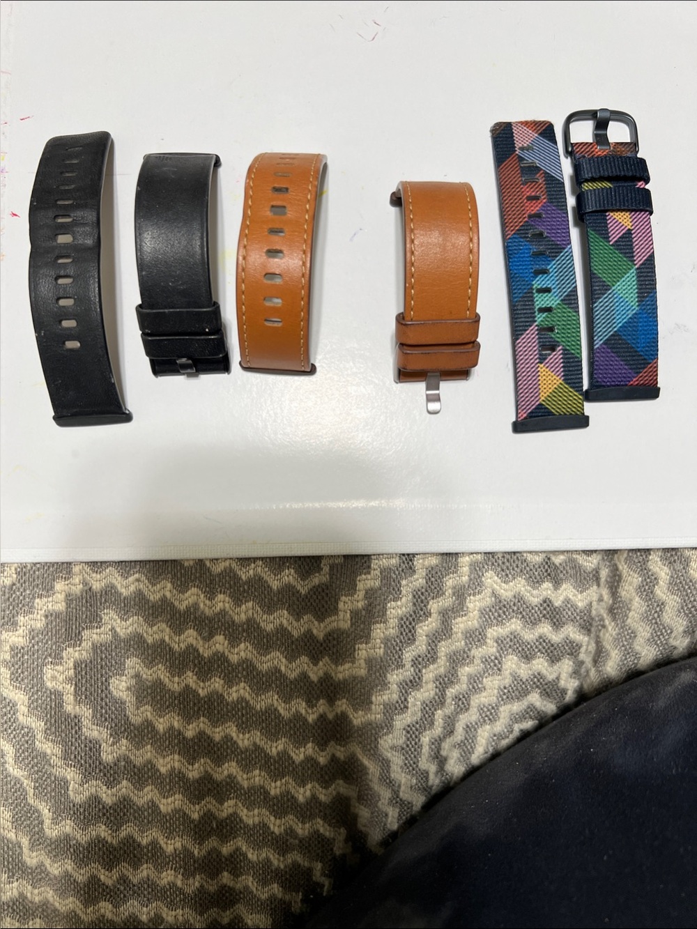 Fitbit Versa 4 Official Brand Leather Watch Strap Bands Black Brown & Multicolor
